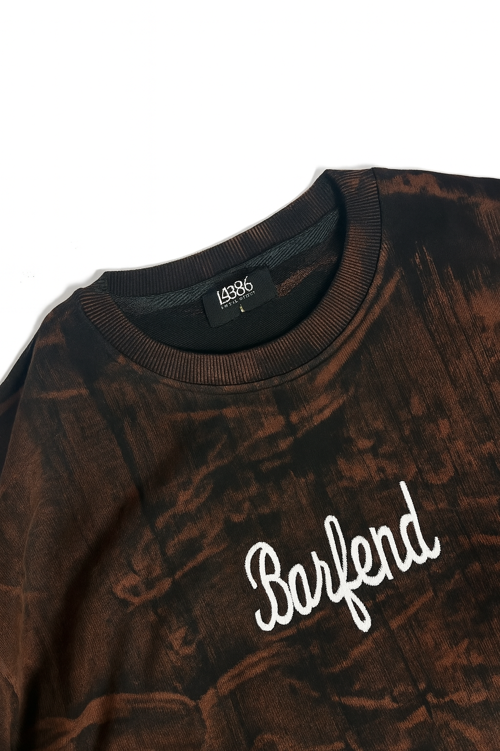 Barfend Black & Brown Textured Oversized T-Shirt – Streetwear Edition