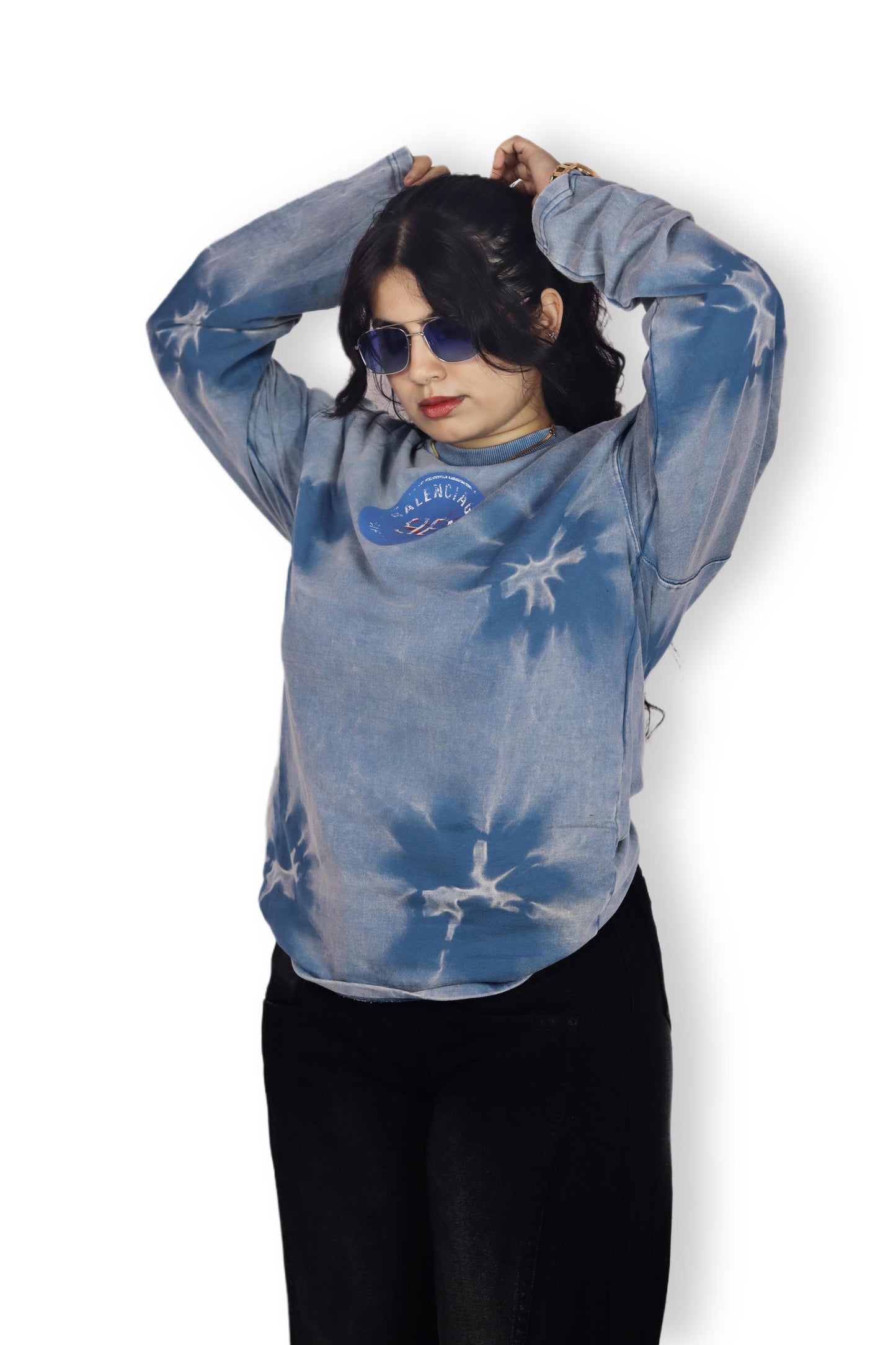 Blue Tie-Dye Full Sleeve unisex Sweatshirt
