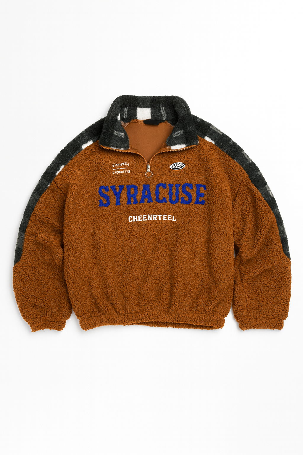 Brown Syracuse Sherpa Fleece Sweatshirt – Winter Pullover