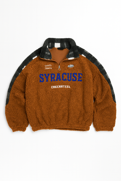 Brown Syracuse Sherpa Fleece Sweatshirt – Winter Pullover
