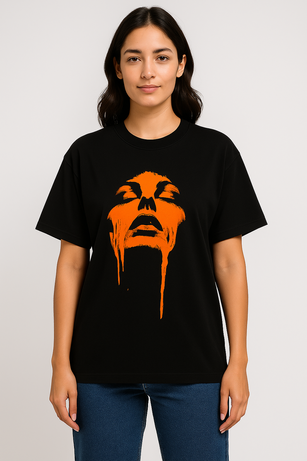 LAB86 Drip Face Oversized T-Shirt (240 GSM | 100% Cotton)