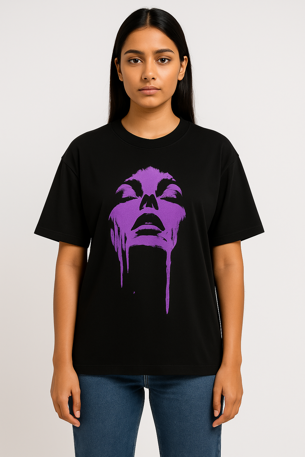 LAB86 Drip Face Oversized T-Shirt (240 GSM | 100% Cotton)