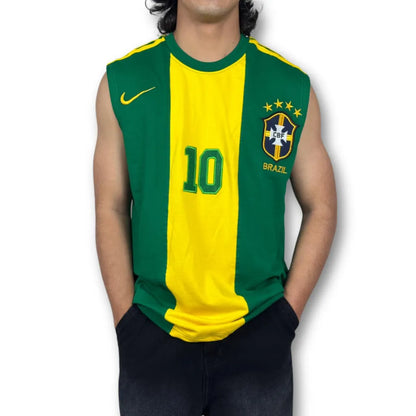 Men's Sleeveless Brazil national team soccer jersey