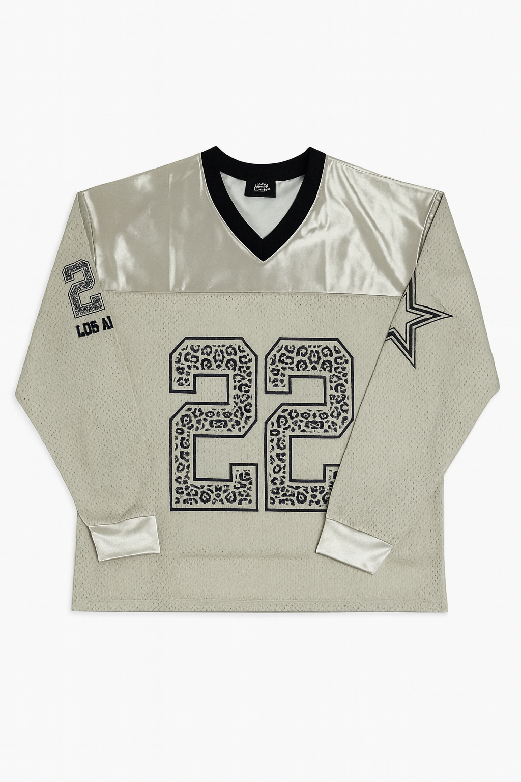 Platinum Leopard 22 Oversized Long Sleeve Jersey – Unisex Streetwear