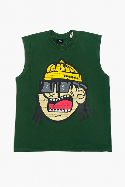 Street Graff Sleeveless T-Shirt – Forest Green