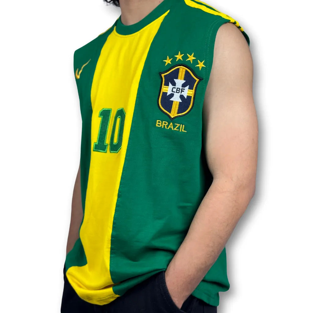 Men's Sleeveless Brazil national team soccer jersey