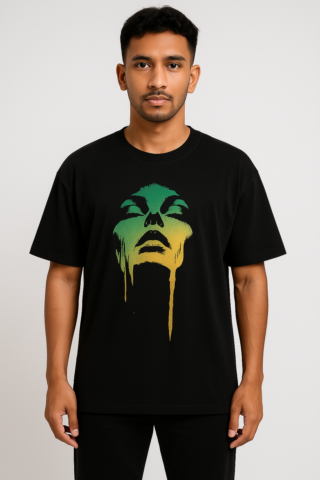 LAB86 Drip Face Oversized T-Shirt (240 GSM | 100% Cotton)