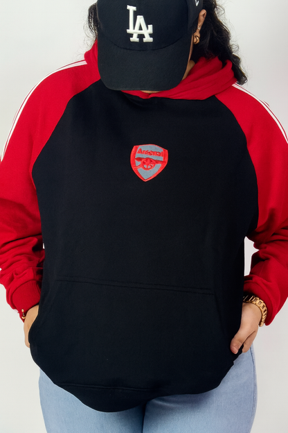 Black & Red Arsenal Hoodie – Unisex semi oversized Casual hoodie