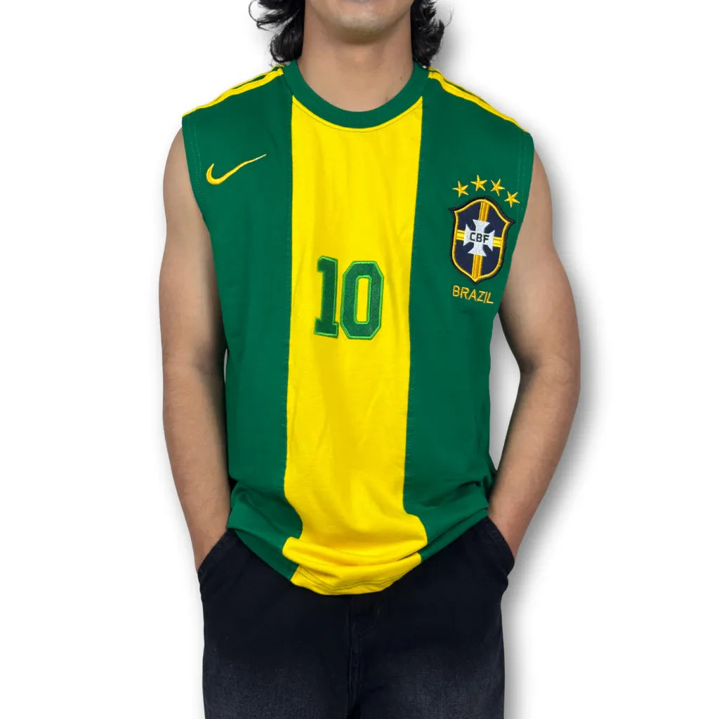 Men's Sleeveless Brazil national team soccer jersey