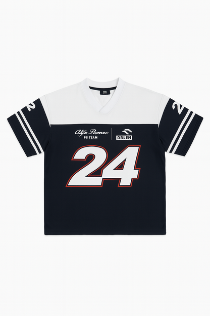 Alfa Romeo F1 Team “24” Racing Jersey – Black & White Edition