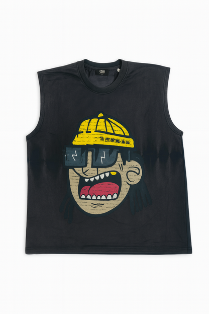 Street Graff Sleeveless grey colour T-Shirt