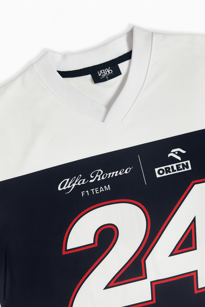 Alfa Romeo F1 Team “24” Racing Jersey – Black & White Edition