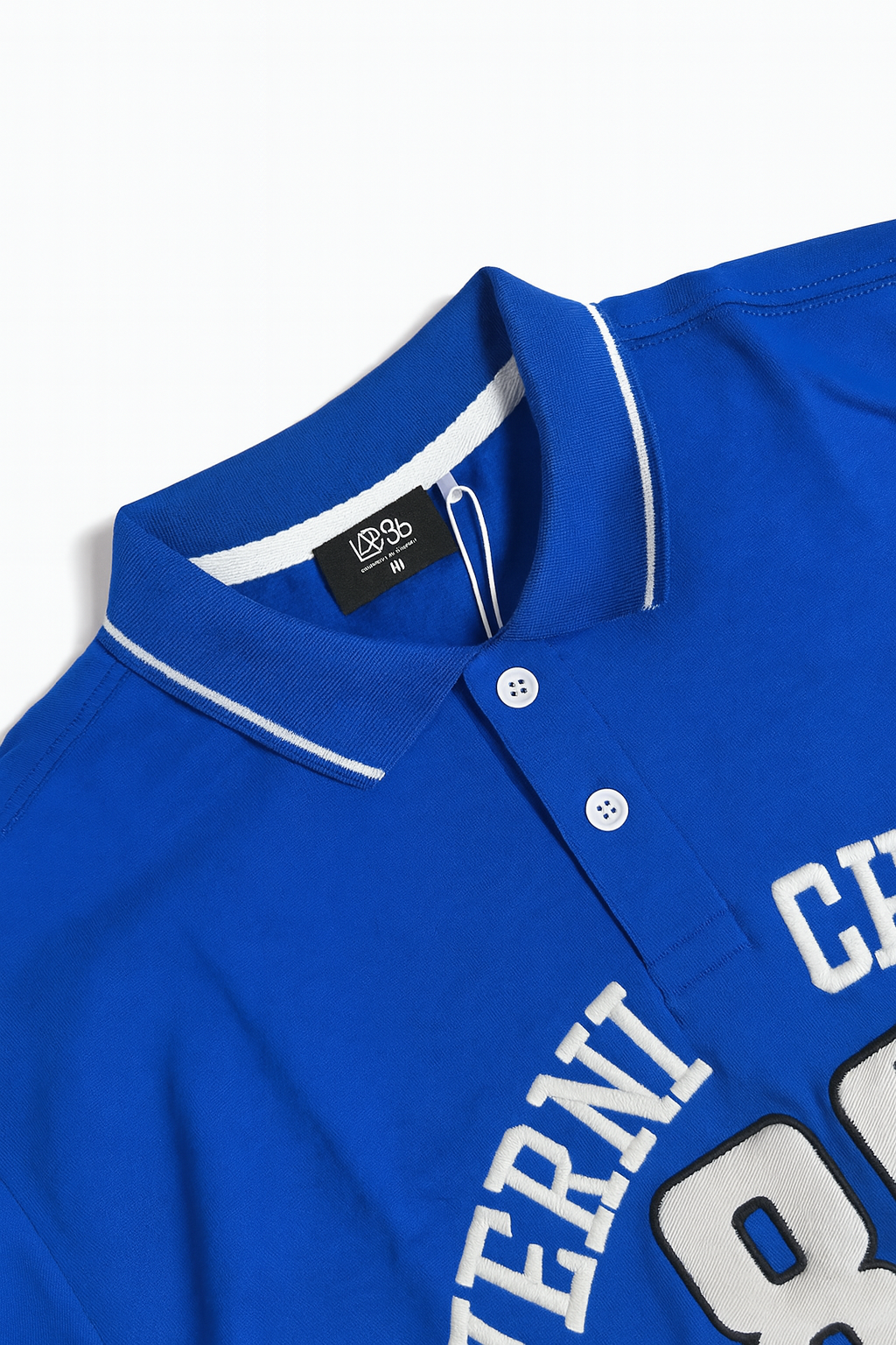 Blue Polo Collar Full Sleeve embroidery unisex Sweatshirt – "89"