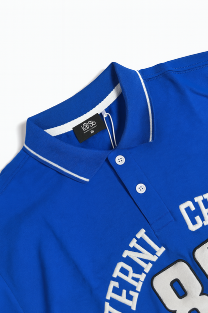 Blue Polo Collar Full Sleeve embroidery unisex Sweatshirt – "89"