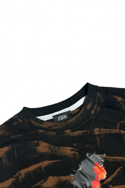 Urban Street Art Sleeveless T-Shirt – Tie-Dye Black & Brown