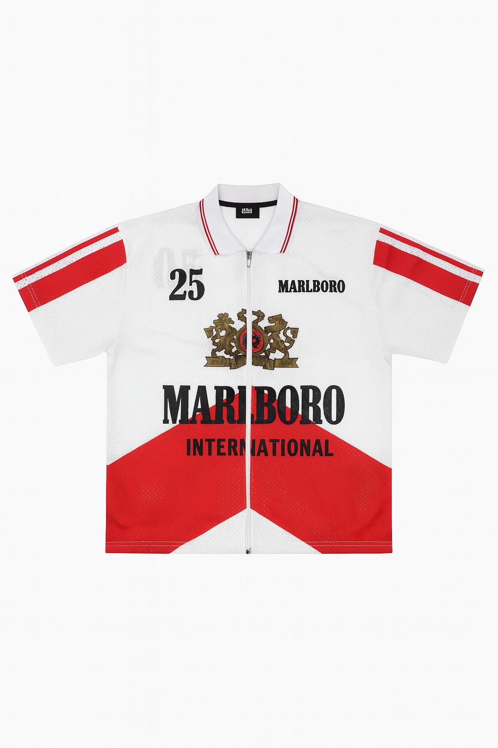 Marlboro International Racing Jersey – White & Red Mesh Edition