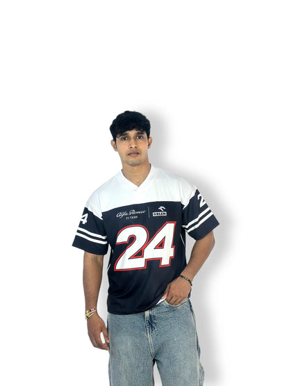Alfa Romeo F1 Team “24” Racing Jersey – Black & White Edition