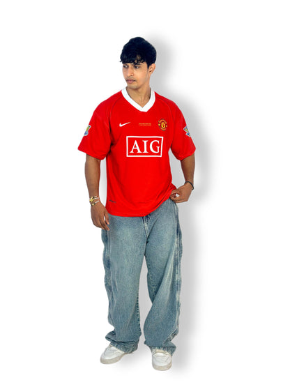 Manchester United 2008 Final Moscow Home Jersey – Nike AIG Sponsor Edition