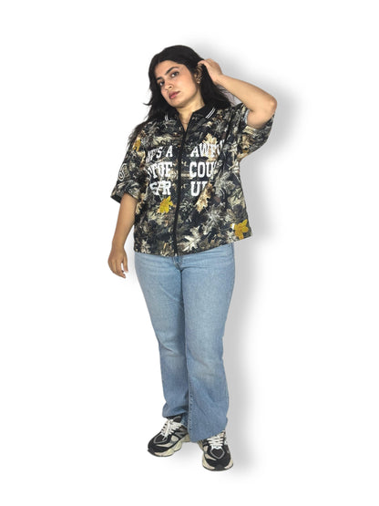 Borfiend “28 All Things Grow” Button-Up zipper Jersey – Black & Beige Edition