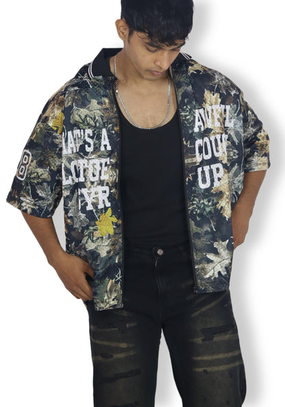 Borfiend “28 All Things Grow” Button-Up zipper Jersey – Black & Beige Edition