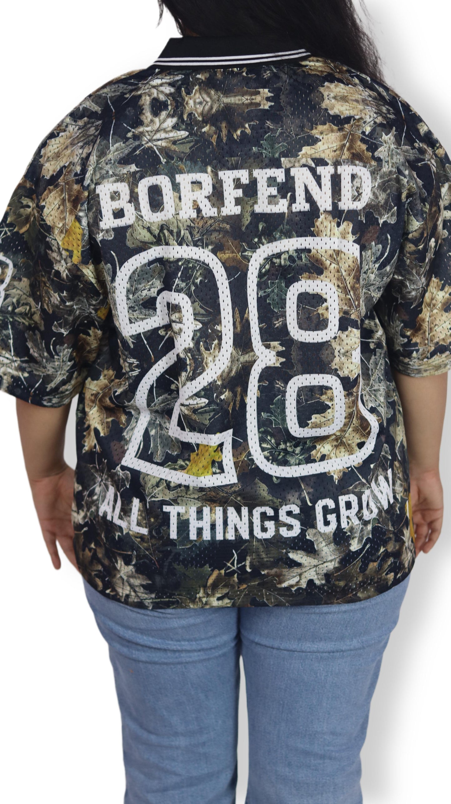 Borfiend “28 All Things Grow” Button-Up zipper Jersey – Black & Beige Edition