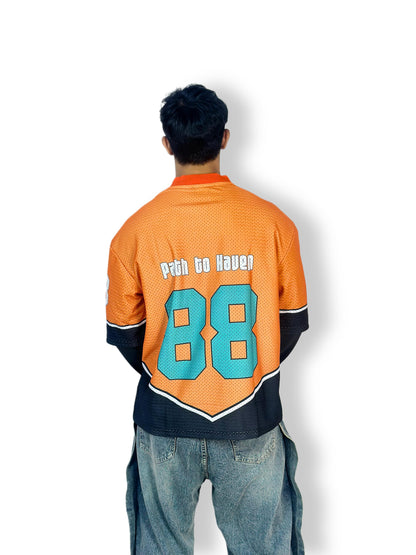 Motion Dept. 88 Oversized Hockey Jersey – Orange & Black Sportswear