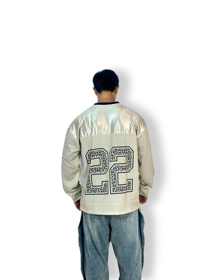 Platinum Leopard 22 Oversized Long Sleeve Jersey – Unisex Streetwear