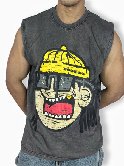 Street Graff Sleeveless grey colour T-Shirt