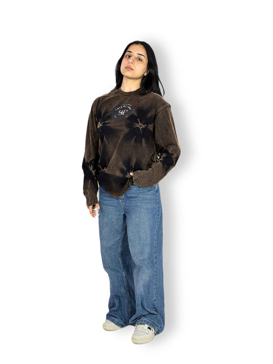 Brown Tie-Dye unisex Sweatshirt