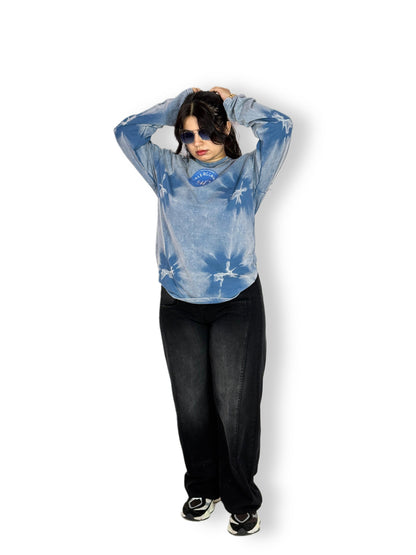 Blue Tie-Dye Full Sleeve unisex Sweatshirt