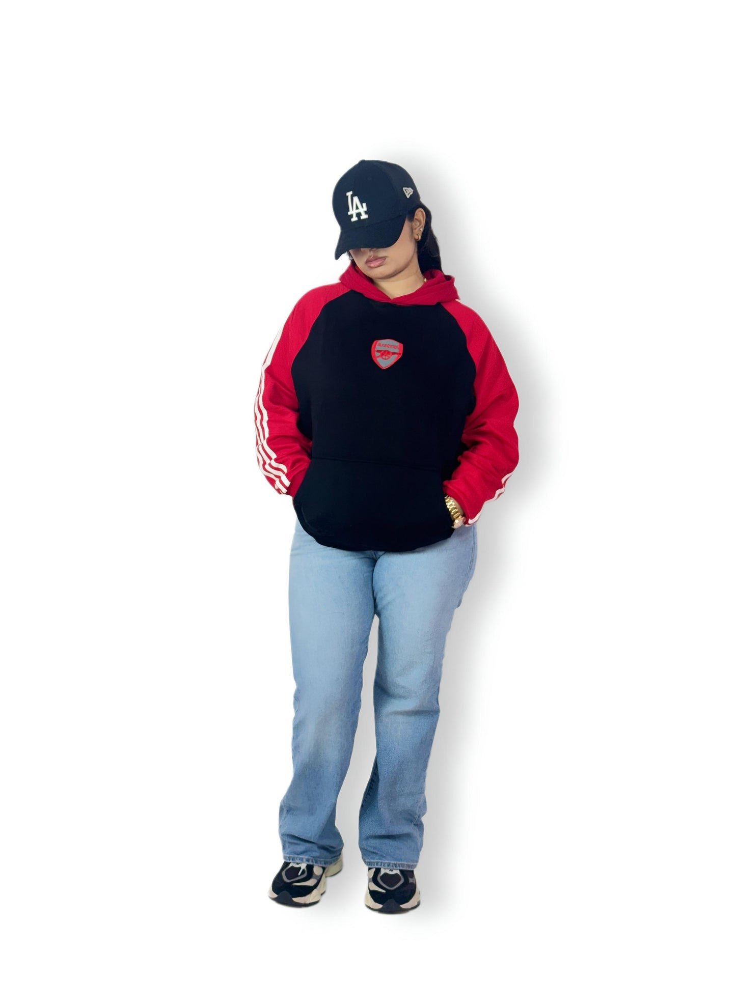Black & Red Arsenal Hoodie – Unisex semi oversized Casual hoodie