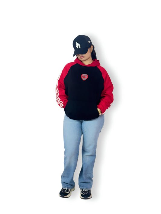 Black & Red Arsenal Hoodie – Unisex semi oversized Casual hoodie