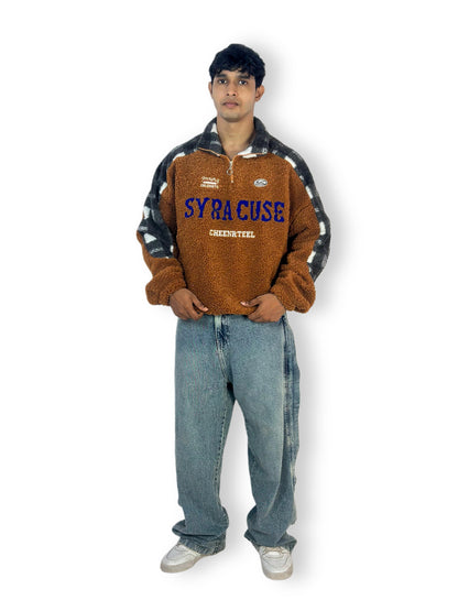 Brown Syracuse Sherpa Fleece Sweatshirt – Winter Pullover