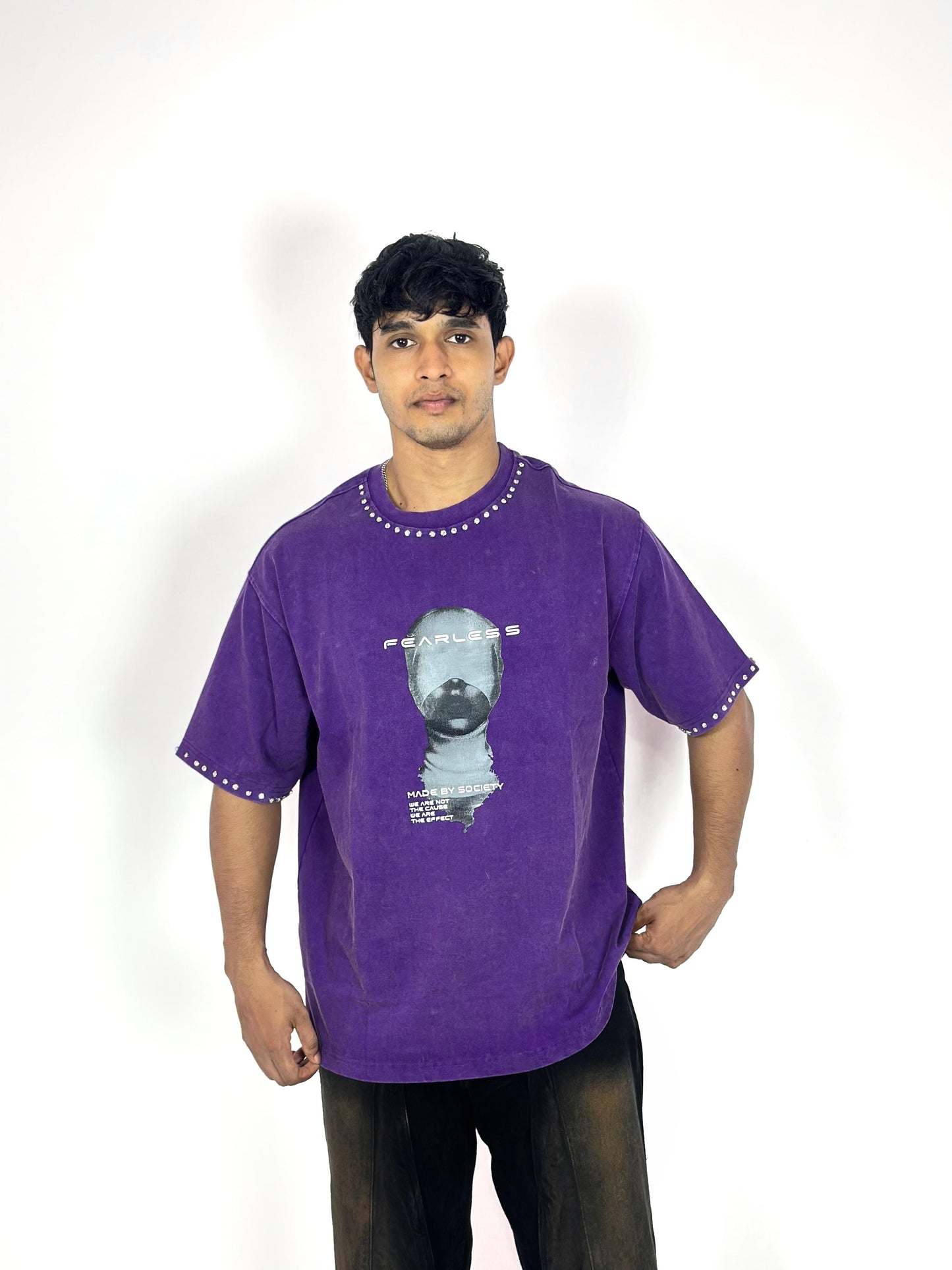Fearless Oversized T-Shirt – Vintage Purple Edition
