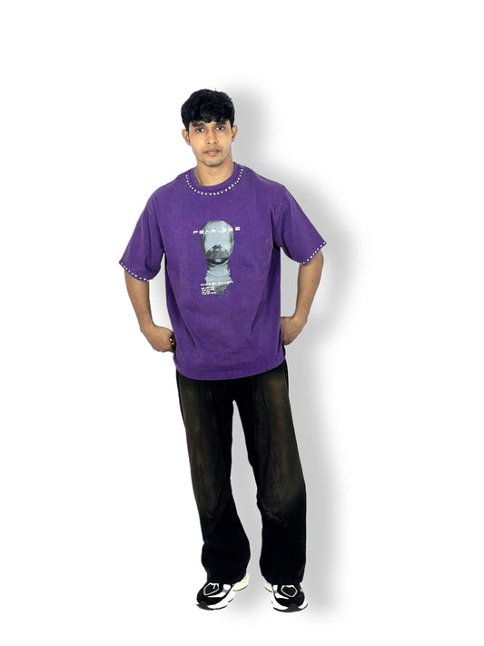 Fearless Oversized T-Shirt – Vintage Purple Edition