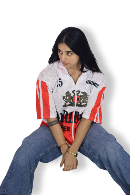 Marlboro International Racing Jersey – White & Red Mesh Edition
