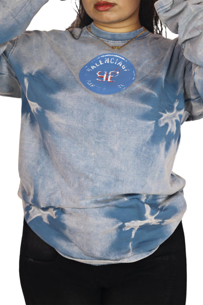Blue Tie-Dye Full Sleeve unisex Sweatshirt