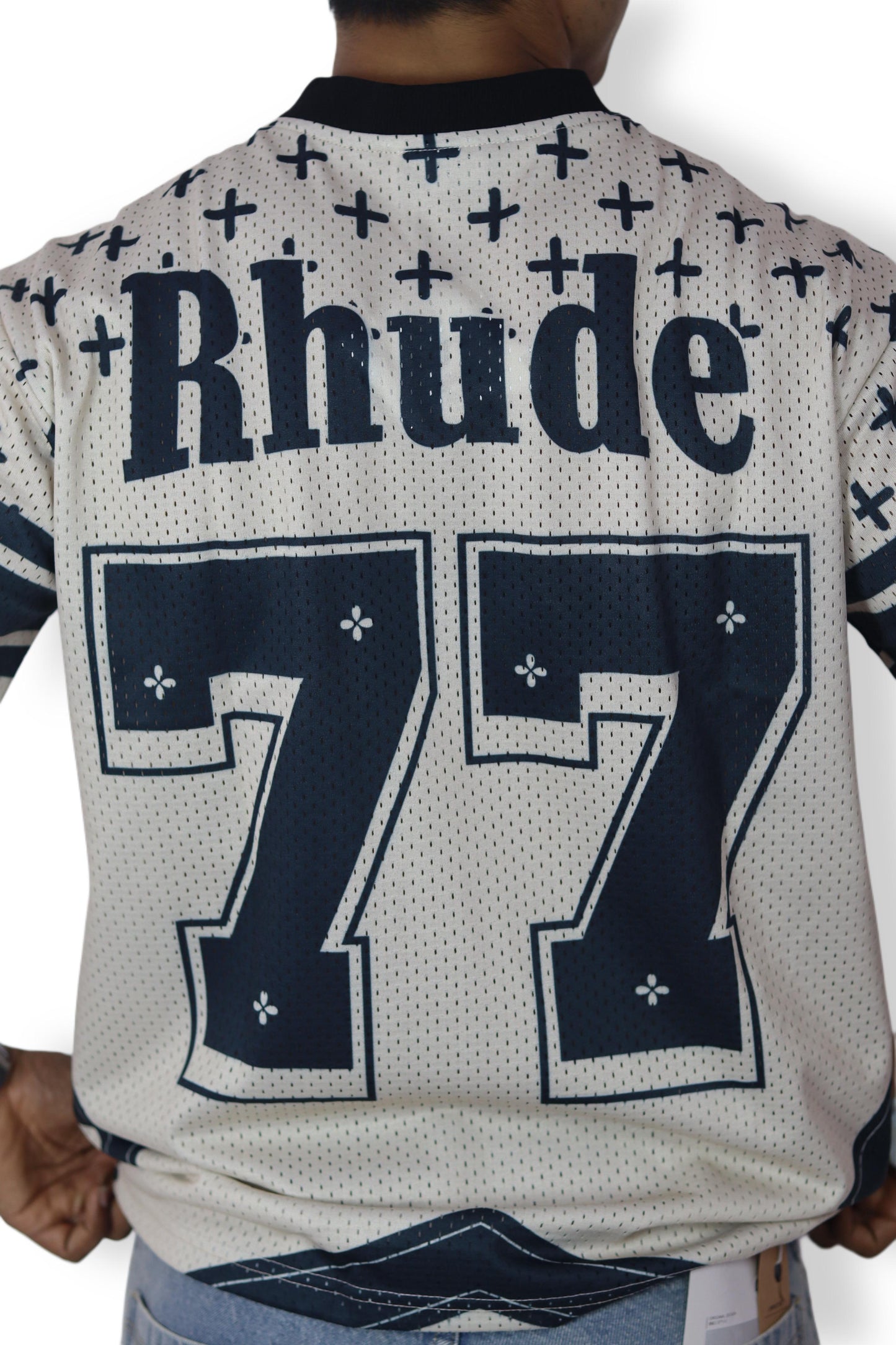 Oversized Rhude 77 Graphic Jersey T-Shirt – Streetwear Style
