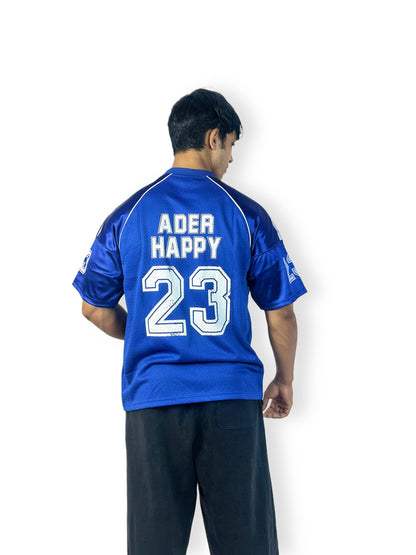Oversized Blue Jersey T-Shirt with Number Print – Sporty Streetwear